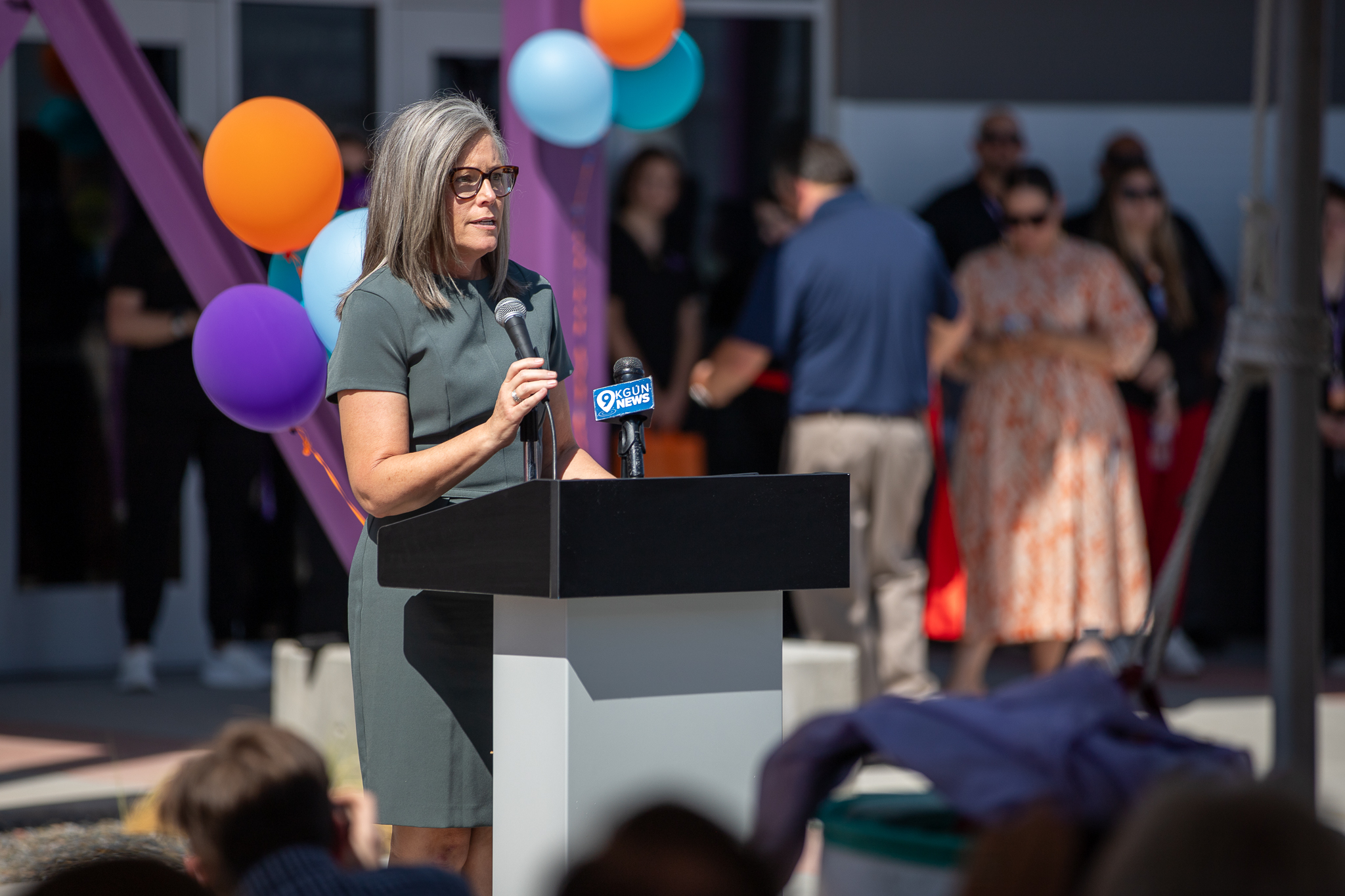 Governor Katie Hobbs addresses the crowd