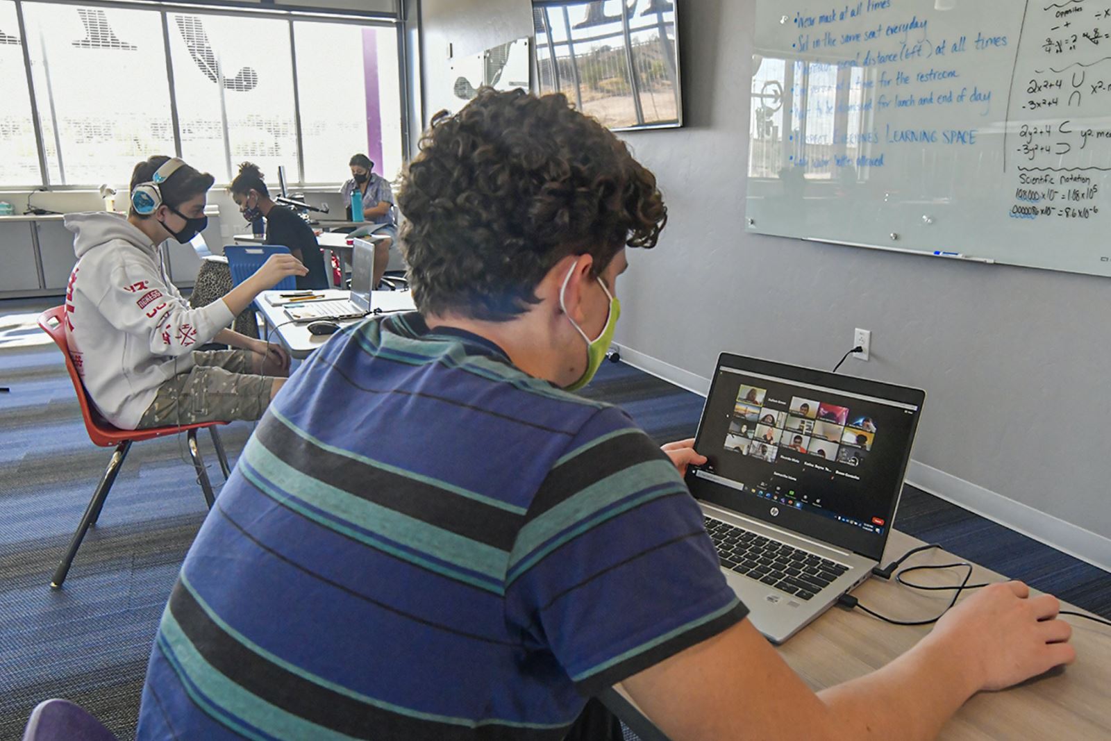Students at work in learning space